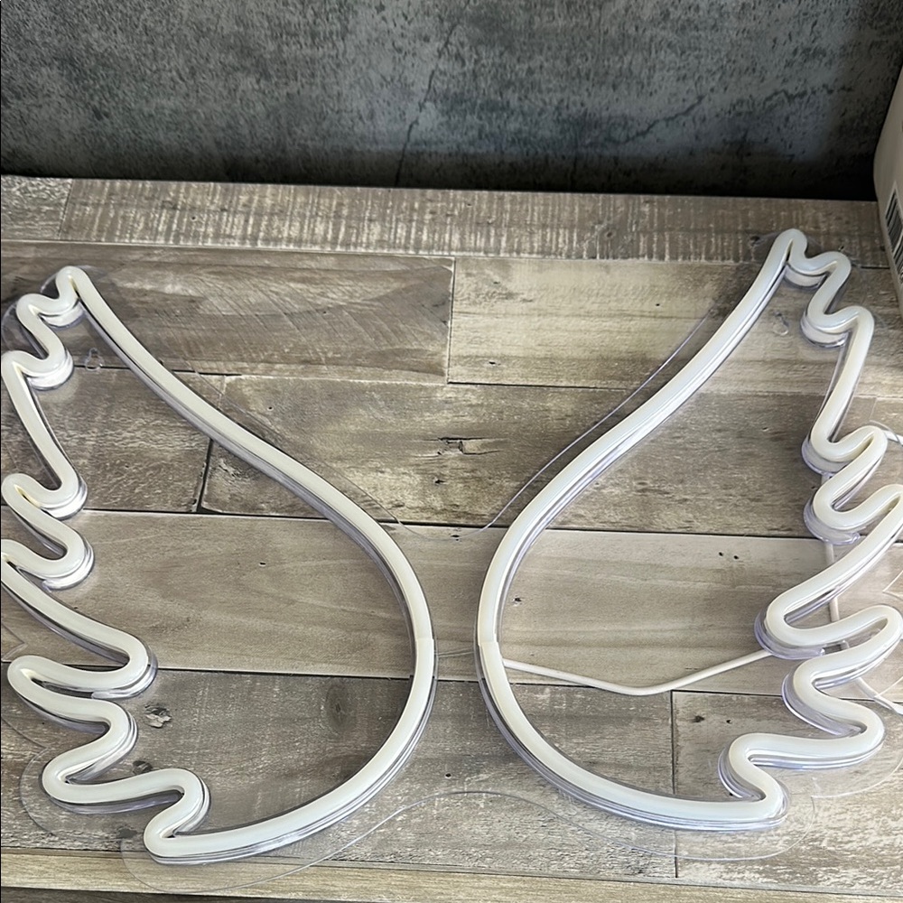 White light Angel Wings Wall Decor
